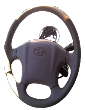 2005 Hyundai Tucson Tan Tilt Steering Column with Cruise and Rear Wiper Controls (Used OEM)