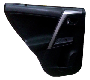 2013-2015 Toyota RAV4 Black Door Interior Trim Panel - Rear, Left (Driver) (Used OEM)