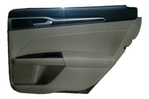 2013-2016 Ford Fusion Tan Door Interior Trim Panel with Power Windows and Locks - Rear, Right (Passenger) (Used OEM)
