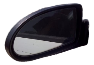 2008-2009 Hyundai Accent White Power Door/Side View Mirror - Left (Driver) (Used OEM)
