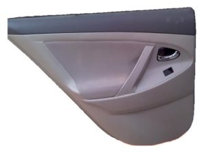 2007-2011 Toyota Camry Tan Door Interior Trim Panel with Power Windows and Locks - Rear, Left (Driver) (Used OEM)