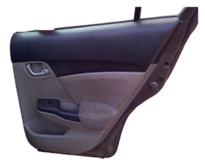 2013-2015 Acura ILX Gray Door Interior Trim Panel - Rear, Right (Passenger) (Used OEM)