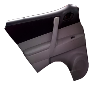 2008-2013 Toyota Highlander Gray Door Interior Trim Panel - Rear, Left (Driver) (Used OEM)