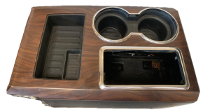 2009 Ford F-150 Black Floor Console Woodgrain Trim Panel (Used OEM)