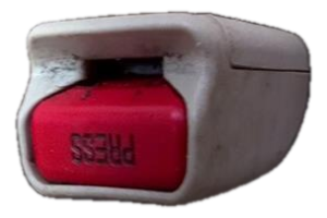 2013-2016 Nissan Altima Tan Seat Belt Buckle - Front, Right (Passenger) (Used OEM)