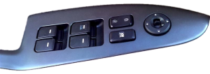 2014-2015 Kia Optima Black Master Power Window and Door Lock Switch - Left (Driver) (Used OEM)