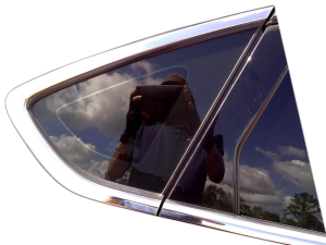 2013-2020 Ford Fusion Chrome Tinted Quarter Glass with Chrome Trim - Right (Passenger) (Used OEM)
