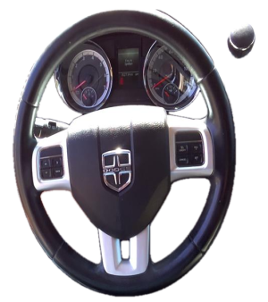 2011 Dodge Grand Caravan Gray Tilt and Telescopic Steering Column with Cruise and Radio Controls (Used OEM)