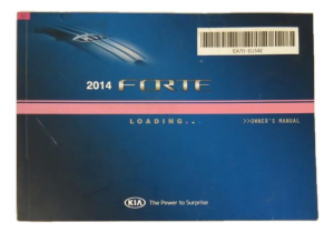 2014-2016 Kia Forte Koup Owners Manual Booklet Set (Used OEM)