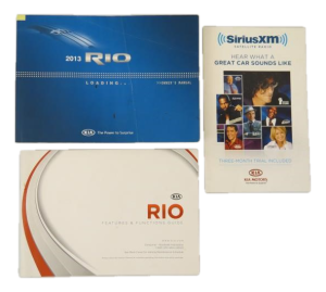 2012-2013 Kia Rio Owners Manual (Used OEM)