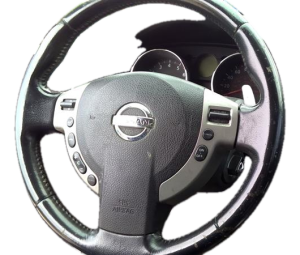 2008 Nissan Rogue Black Tilt Steering Column with Cruise and Radio Controls (Used OEM)