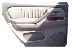 2005-2007 Toyota Sequoia Tan Front Door Interior Trim Panel - Rear, Left (Driver) (Used OEM)