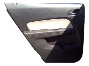 2010-2017 GMC Terrain Black Door Interior Trim Panel - Rear, Left (Driver) (Used OEM)
