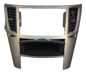2010-2014 Subaru Legacy Silver Radio Instrument Panel Bezel (Used OEM)