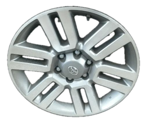 2010-2015 Toyota 4Runner Silver 20x7 6-Double Spoke Machined Charcoal Alloy Wheel (Used OEM)