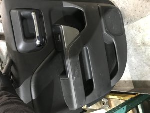 2015-2019 GMC Sierra 2500 HD Black Door Interior Trim Panel - Rear, Left (Driver) (Used OEM)