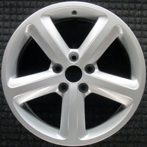 2007-2011 Audi A4 Silver 17x7.5 5-Spoke Bright Hyper Painted Alloy Wheel (Remanufactured OEM)