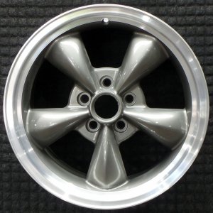 1994-2004 Ford Mustang Black 17x8 5-Spoke Machined Charcoal Alloy Wheel (Remanufactured OEM)