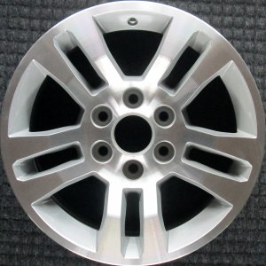 2015-2020 GMC Yukon Silver 18-inch 5 Double-Spoke Machined Silver Alloy Wheel (Remanufactured OEM)