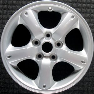 2005-2007 Ford Escape Silver 16x7 5-Spoke Oval Dimple Alloy Wheel (Remanufactured OEM)