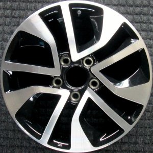 2013-2015 Honda Civic Black 16 Inch 10-Spoke Machined Black Alloy Wheel (Remanufactured OEM)