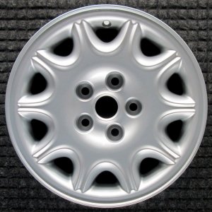 1998-1999 Jaguar Vanden Plas Silver 16-Inch 10-Slot Silver Painted Alloy Wheel (Remanufactured OEM)