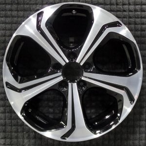 2013-2015 Honda Civic Silver 18x7.5 5-Spoke Machined Black Alloy Wheel (Remanufactured OEM)