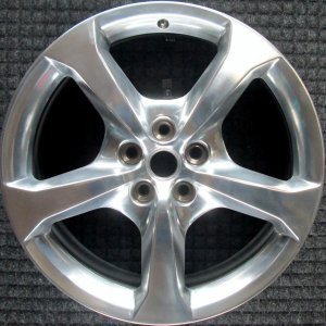 2014-2015 Chevrolet Camaro Silver 20x9 5-Spoke Full Polished Aluminum Wheel - Rear (Remanufactured OEM)