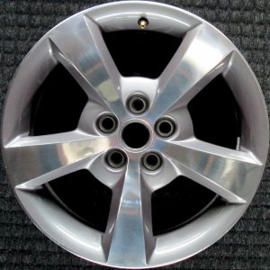 2008-2012 Chevrolet Malibu Silver 17x7 5-Spoke Machined Charcoal Alloy Wheel (Remanufactured OEM)