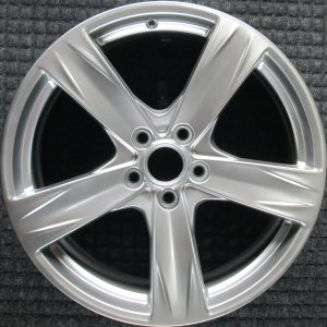 2013-2014 Ford Mustang Silver 19-inch 5-Spoke Bright Hyper Painted Alloy Wheel (Remanufactured OEM)