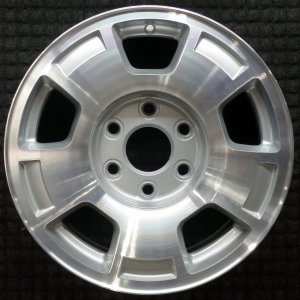 2007-2014 GMC Yukon Silver 17-inch 5-Spoke Machined Silver Alloy Wheel (Remanufactured OEM)