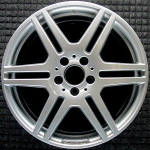 2010-2011 Mercedes-Benz E500 Silver 18x8.5 12-Spoke Machined Silver Alloy Wheel - Front (Remanufactured OEM)