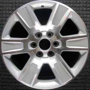 2014-2018 Chevrolet Silverado 1500 Silver 20x9 6-Spoke Machined Silver Alloy Wheel (Remanufactured OEM)