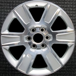 2014-2018 Chevrolet Silverado 1500 Silver 20x9 6-Spoke Machined Silver Alloy Wheel (New OEM)