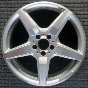 2012-2014 Mercedes-Benz CLS550 Silver 19x9.5 5-Spoke Machined Silver Alloy Wheel - Rear (Remanufactured OEM)