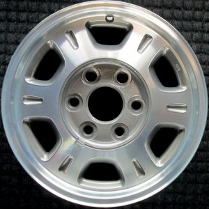 2002 Chevrolet Avalanche 1500 Black 16x7 Flat 5-Spoke Machined Charcoal Alloy Wheel (Remanufactured OEM)
