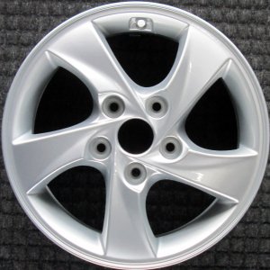 2014 Hyundai Elantra Coupe Silver 15x6 5-Spoke Silver Painted Alloy Wheel (Remanufactured OEM)