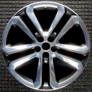 2015-2018 Ford Edge Silver 20-Inch 5 Split-Spoke Polished Charcoal Alloy Wheel (Remanufactured OEM)