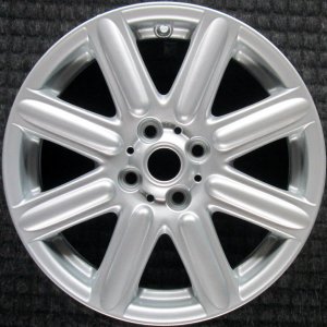 2011-2015 MINI Cooper Silver 16x6.5 8-Spoke Ribbed Silver Alloy Wheel (Remanufactured OEM)