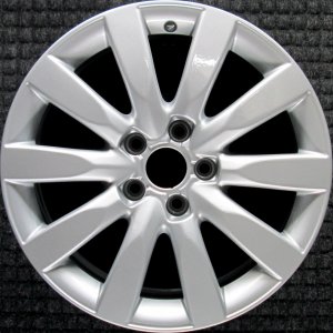 2009-2016 Audi A4 Silver 17x8 10-Spoke Silver Painted Alloy Wheel (Remanufactured OEM)