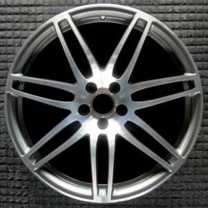 2006-2010 Audi A8 Quattro Black 20x9 7 Double-Spoke Polished Alloy Wheel (Remanufactured OEM)
