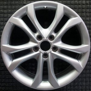 2013-2016 Audi A4 Silver 19x8 5 Double Spoke Bright Hyper Painted Alloy Wheel (Remanufactured OEM)