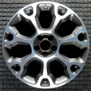2013-2018 Fiat 500L Black 17-Inch 7-Spoke Y-Design Machined Charcoal Alloy Wheel (Remanufactured OEM)