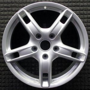 2006-2008 Porsche Cayman Silver 18x8 5-Spoke Boxster II Alloy Wheel (Remanufactured OEM)