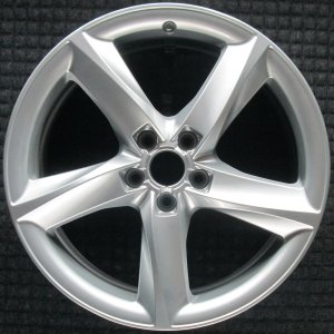 2008-2010 Audi A8 Quattro Silver 18x8 5-Spoke Silver Painted Machined Alloy Wheel (Remanufactured OEM)