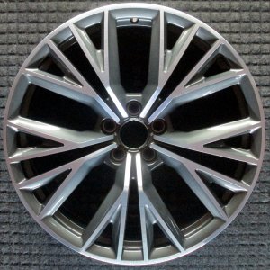 2016-2018 Audi A7 Quattro Silver Machined Charcoal Triangle Spoke Alloy Wheel (Remanufactured OEM)
