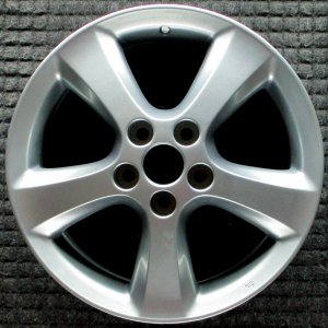 2005-2009 Toyota Camry Black 17x7 5-Spoke Flat-Faced Silver Painted Alloy Wheel (Remanufactured OEM)