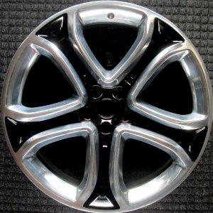 2011-2014 Ford Edge Silver 22x9 Polished Black Alloy Wheel (Remanufactured OEM)