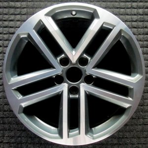 2017-2020 Audi A3 Quattro Black 18x8 5 Double Spoke Machined Charcoal Alloy Wheel (Remanufactured OEM)
