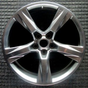 2016-2018 Chevrolet Camaro Silver 20x8.5 5-Spoke Painted Matte Black Alloy Wheel - Front (Remanufactured OEM)